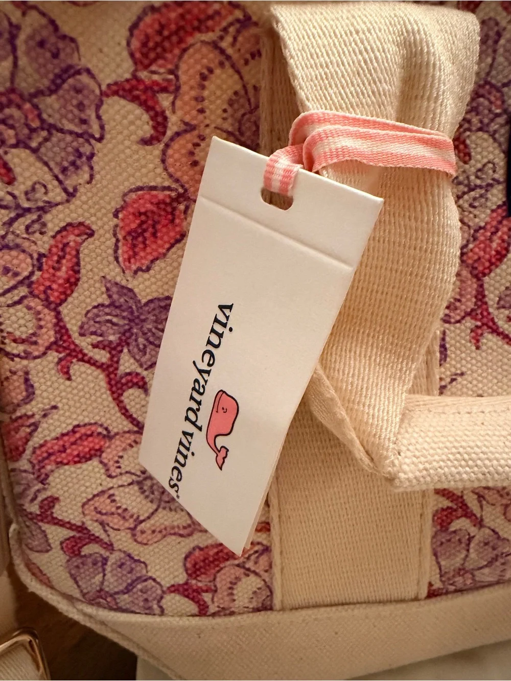 Vineyard Vines Printed Heritage Mini Tote Frangipani Marsh Floral w/Strap (NWT)